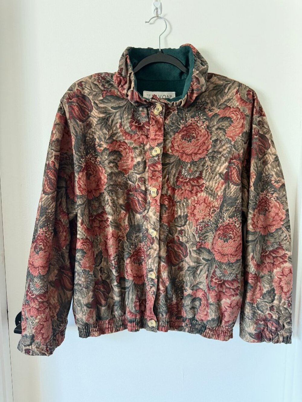 Vintage Lavon Floral Tapestry Button Front Jacket XL